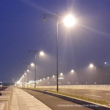 hot dip galvanized customized street lighting column 3m 5m 9m 12m 15m for road lighting